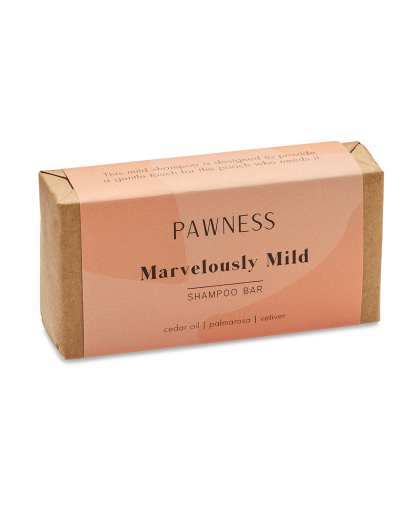 Pawness Marelously milde shampoo bar, verrijkt met natuurlijke ingrediënten voor een zachte verzorging van je huisdier.
