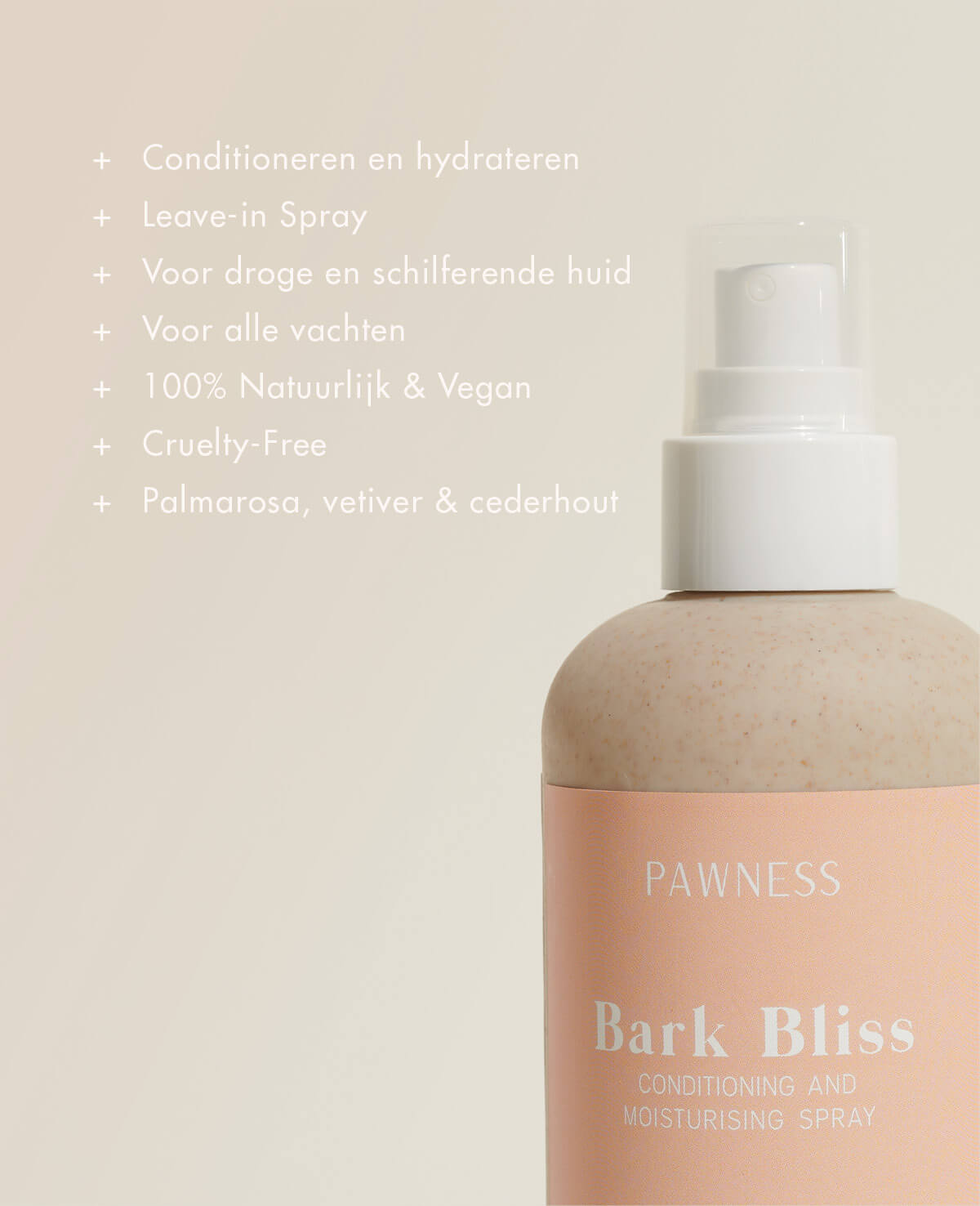 Fles Bliss Conditioner op witte achtergrond.